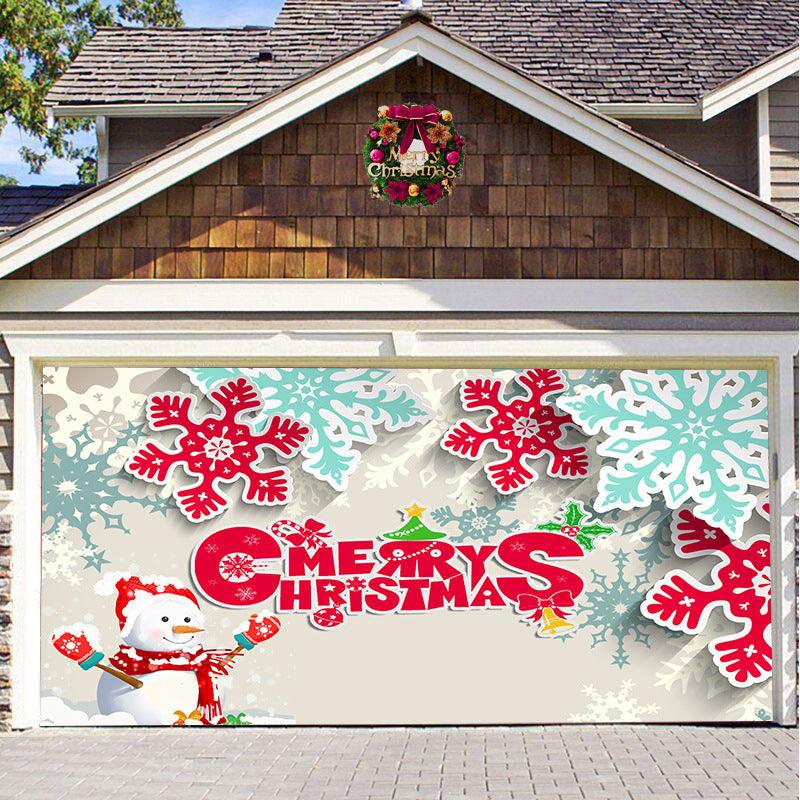 Christmas Background Hanging Cloth Garage - WOMONA.COM