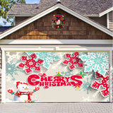 Christmas Background Hanging Cloth Garage Door Patch Holiday Party