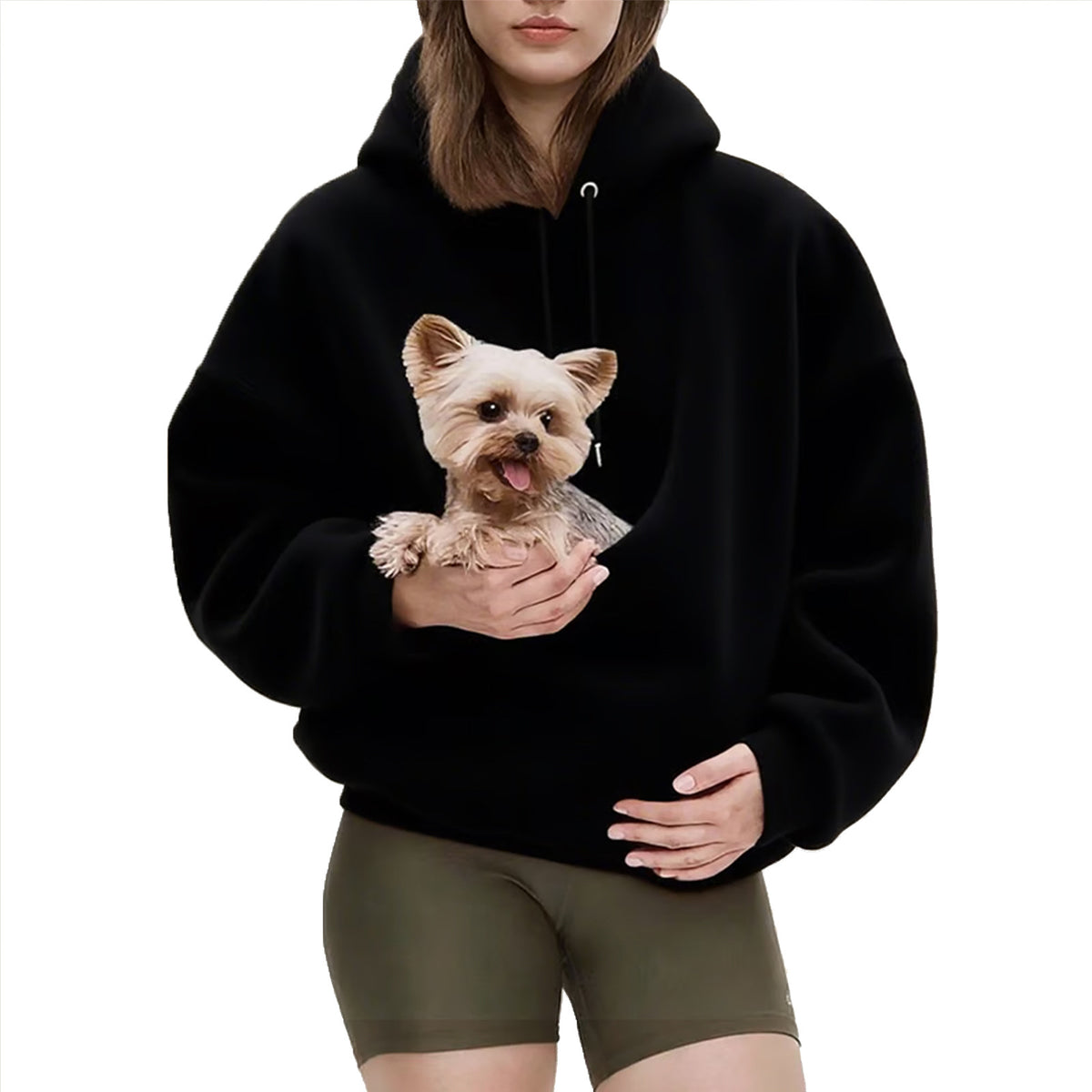 Unisex pet-pouch pullover hoodie