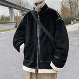 Suede Men's Winter Ins Loose Collar Thick Coat - WOMONA.COM