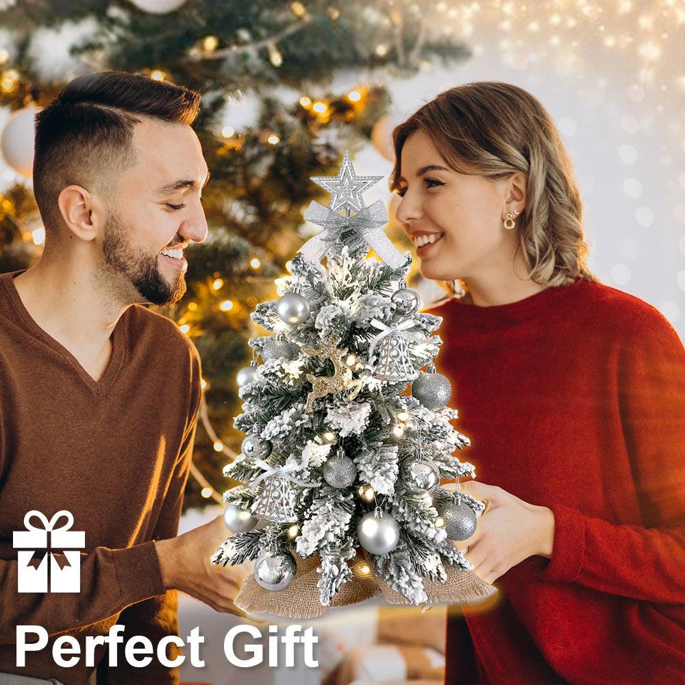 2ft Mini Christmas Tree With Light Woodland Artificial