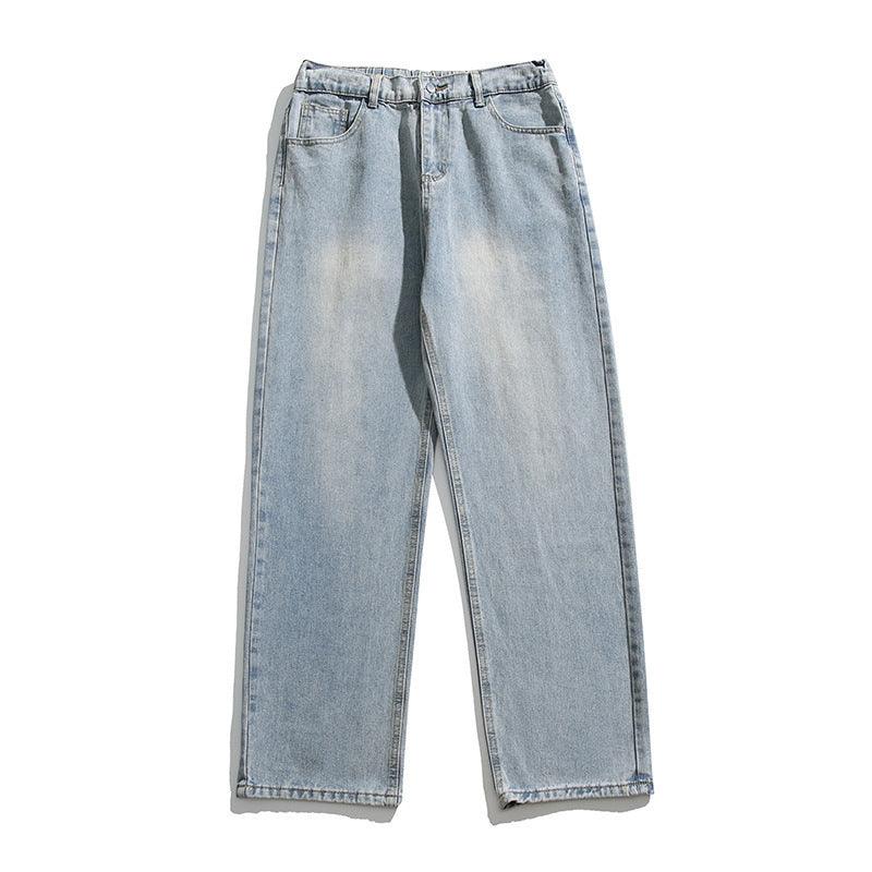 Washed Jeans Men's Spring American Wide Leg Leisure - WOMONA.COM