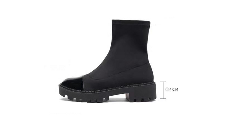 Platform socks boots women's boots - WOMONA.COM