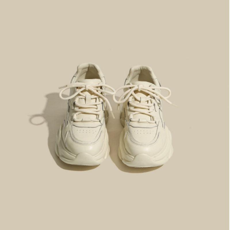 Casual White Shoes Daddy Shoes Women - WOMONA.COM
