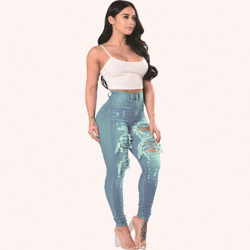 Ripped Jeans For Women Skinny Pants - WOMONA.COM