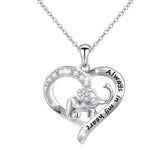 Elephant necklace personalized letter necklace - WOMONA.COM