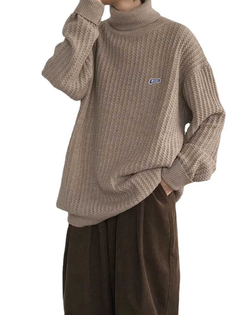 Japanese-style Retro Caramel Turtleneck Sweater