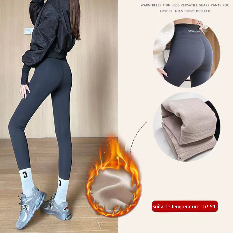 Fleece Thickened Leggings Winter - WOMONA.COM