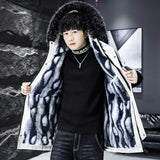 Fleece-lined Thick Mid-length Hooded Cotton-padded Coat - WOMONA.COM