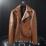 Spring And Autumn Slim-fitting Biker Leather Jacket - WOMONA.COM