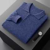 Polo Shirt Men's Casual Wool Sweater