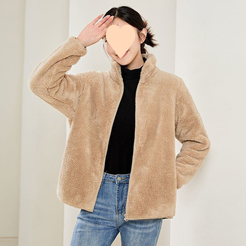 Women's Double-Sided Fleece Zip Jacket
