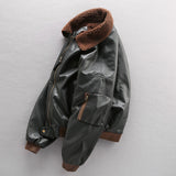 Leather Coat Men's Leather Jacket Coat - WOMONA.COM