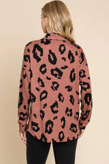 Chaqueta de punto con botones y estampado animal de BOMBOM