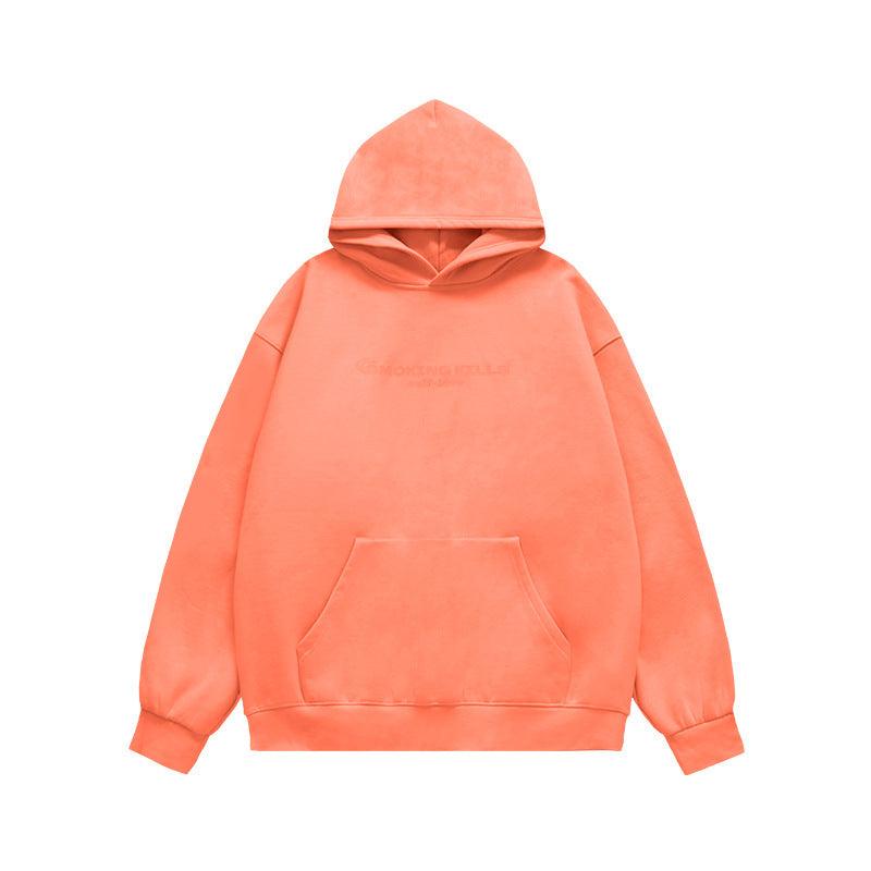 Men's Gel Printing Velvet Padded Hooded Sweatshirt - WOMONA.COM