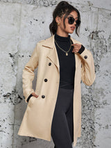 Mittellanger Trenchcoat für Damen im britischen Stil