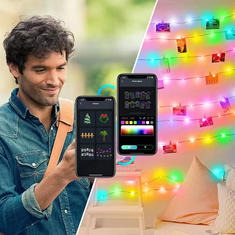 Outdoor Christmas Decoration Intelligent Point Control String Lights - WOMONA.COM