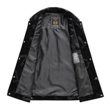 Spring And Autumn Thin Men's Lapel Leather Jacket - WOMONA.COM