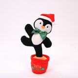 Dancing Christmas Toys Funny Tree Repeat Talking Electronic Plush Toys - WOMONA.COM