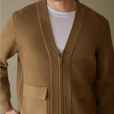 High-grade V-neck Knitted Sweater Cardigan Coat - WOMONA.COM
