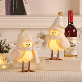 Adornos decorativos para mesa de regalo navideño con pájaro luminoso de Navidad de Jingchen