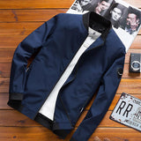 Slim-fit Solid Color Coat Men's Jacket