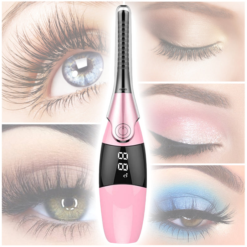 Rechargeable Fast Heating Eyelash Curler Makeup Curling Kit Long Lasting Natural Eye Lash Curler Eyelash Slender Clip Beauty - WOMONA.COM