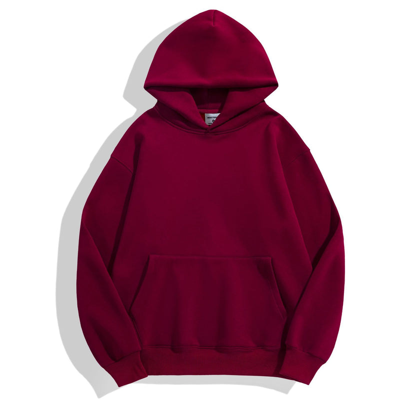 500g Heavy-duty Fleece Shoulder Down Hoodie - WOMONA.COM