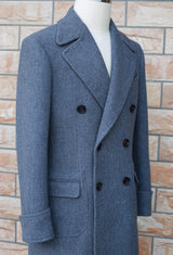 Men's Wool Double Breasted Polo Coat - WOMONA.COM