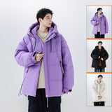 Hooded 90 White Duck Down Jacket - WOMONA.COM