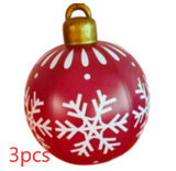 Christmas Ornament Ball Outdoor Pvc 60CM Inflatable Decorated Ball - WOMONA.COM