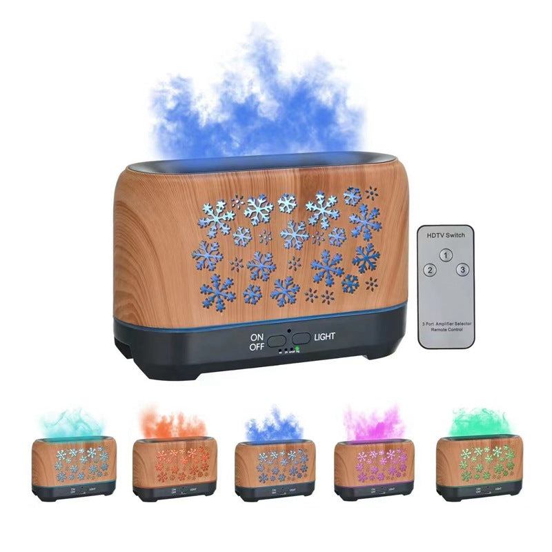 Christmas Snowflake Pattern Humidifier Household Colorful Aromatherapy - WOMONA.COM