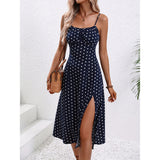 New Polka Dot Print Suspender Dress Summer