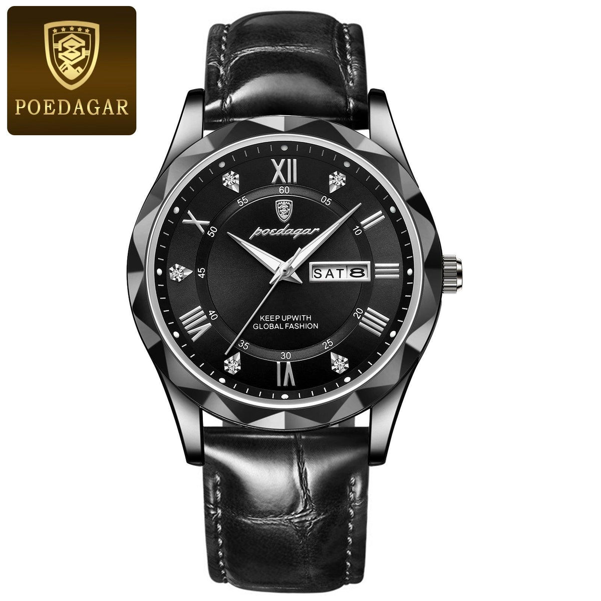 Leather Belt Men's Luxury Fashion Quartz Wrist Watch - WOMONA.COM