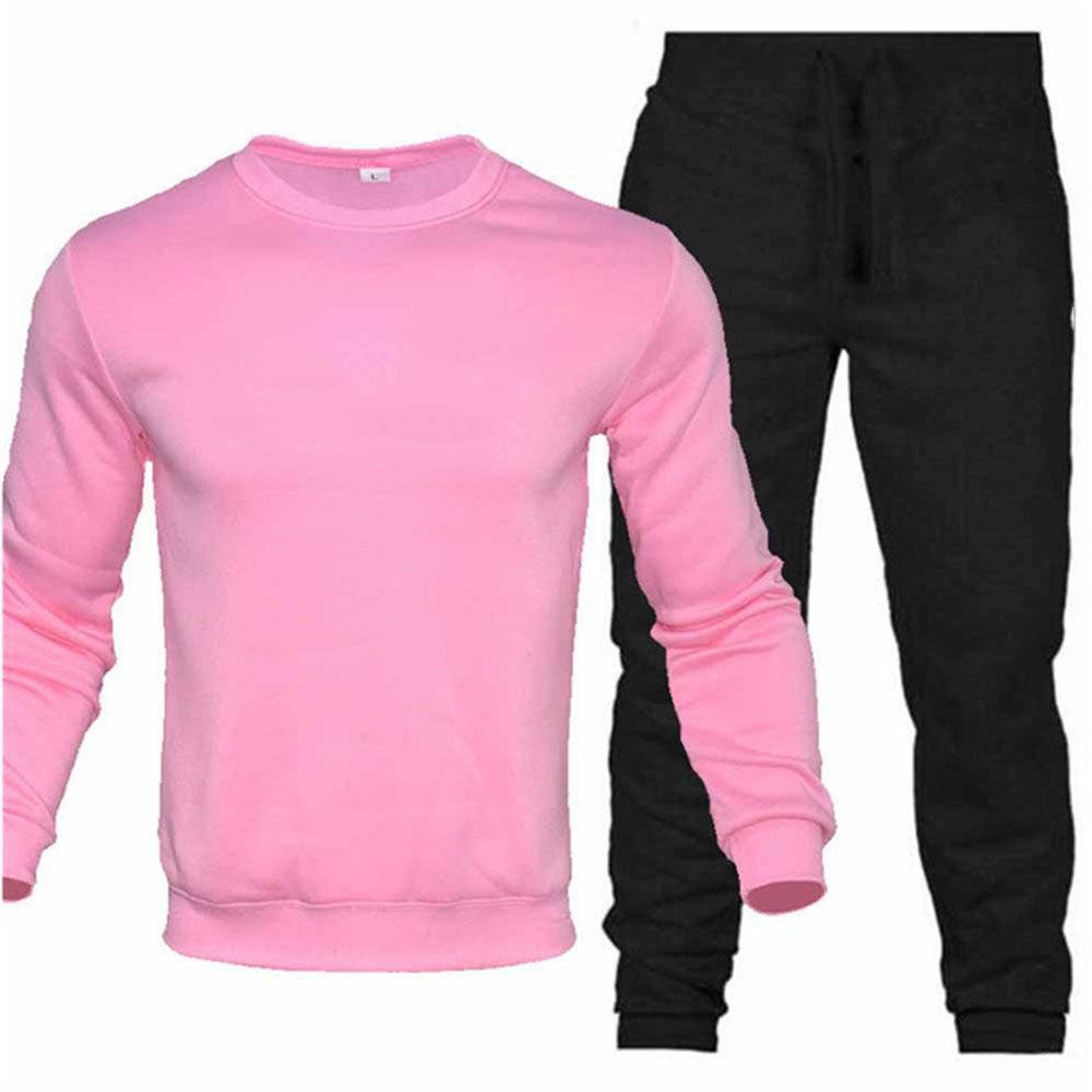 Round Neck Sweatshirt And Sweatpants Fashion Sports Men Suit - WOMONA.COM