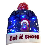 LED Christmas Hat Sweater Knitted Beanie Christmas