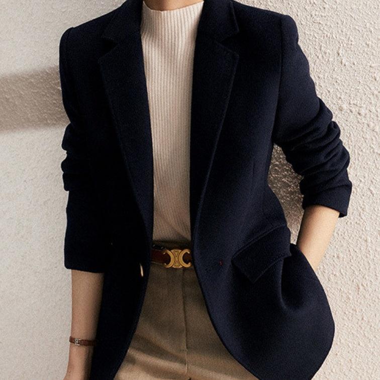 Autumn And Winter Wool-like Suit Jacket For Women - WOMONA.COM
