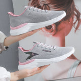 Solid Color Mesh Flying Woven Shoes Injection Moulded - WOMONA.COM