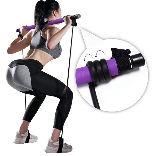Fitness Yoga Pilates Bar Portable Gym Accessories - WOMONA.COM