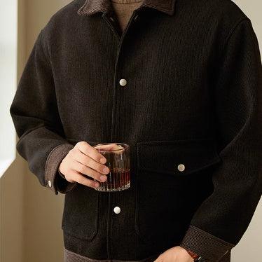 Short Lapels Men's Coat Autumn And Winter - WOMONA.COM