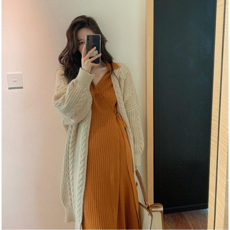 Women's Loose V-Neck Knitted Cardigan