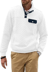 Simple Trendy Loose Sweater Long Sleeve Stand Collar Men