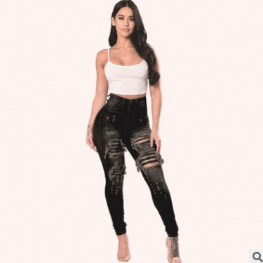 Ripped Jeans For Women Skinny Pants - WOMONA.COM