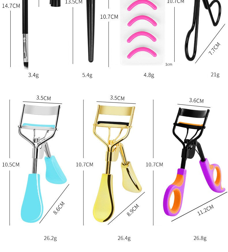 Semi-arc Steel Tooth Brow Groomer Eyelash Curler - WOMONA.COM