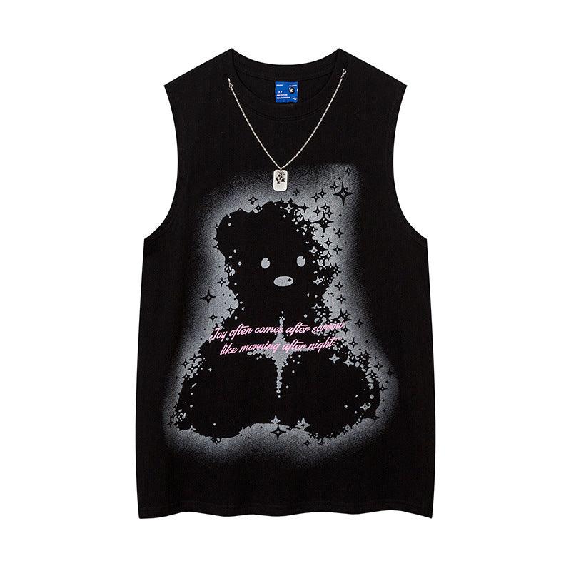 Bear Tank Top Sleeveless T-shirt Men - WOMONA.COM