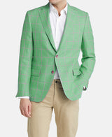 Men's Single-row Two-button Plaid Blazer - WOMONA.COM