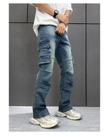 Multi-Pocket Workwear Jeans Men's - WOMONA.COM