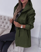 Winter Fashion Casual Hooded Coat Women's Clothing