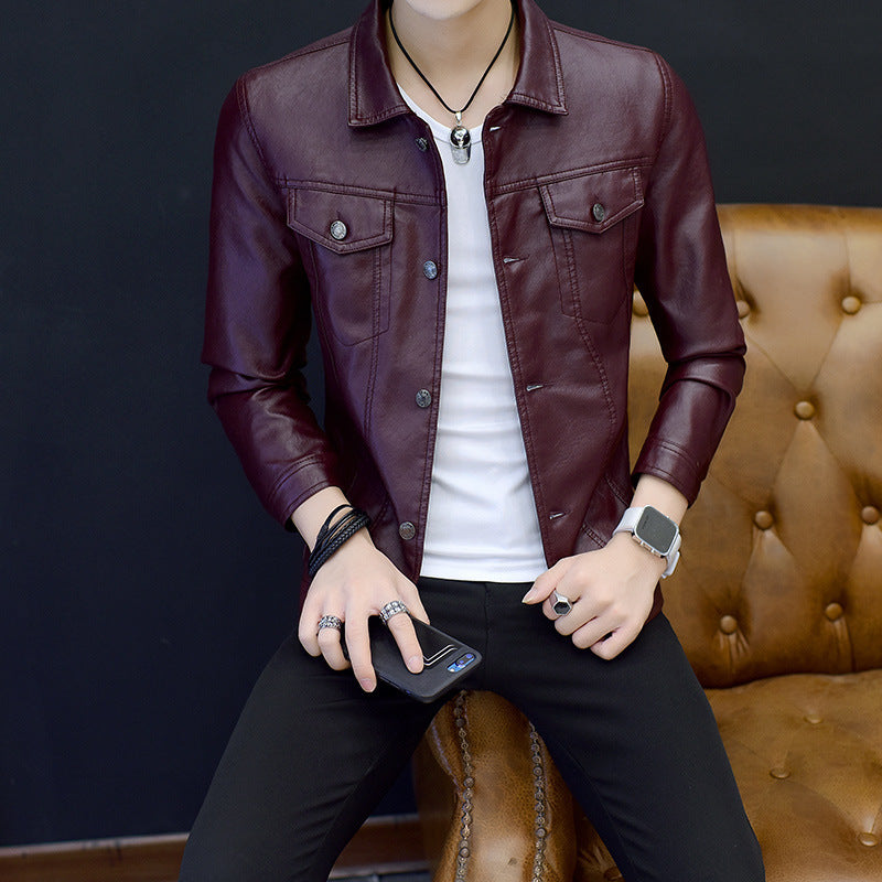 Men's multi-color motorcycle jacket