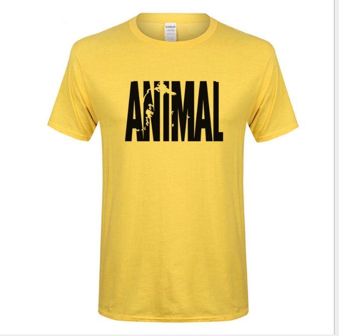 summer leisure ANIMAL alphabet print collar T-shirt pure cotton - WOMONA.COM